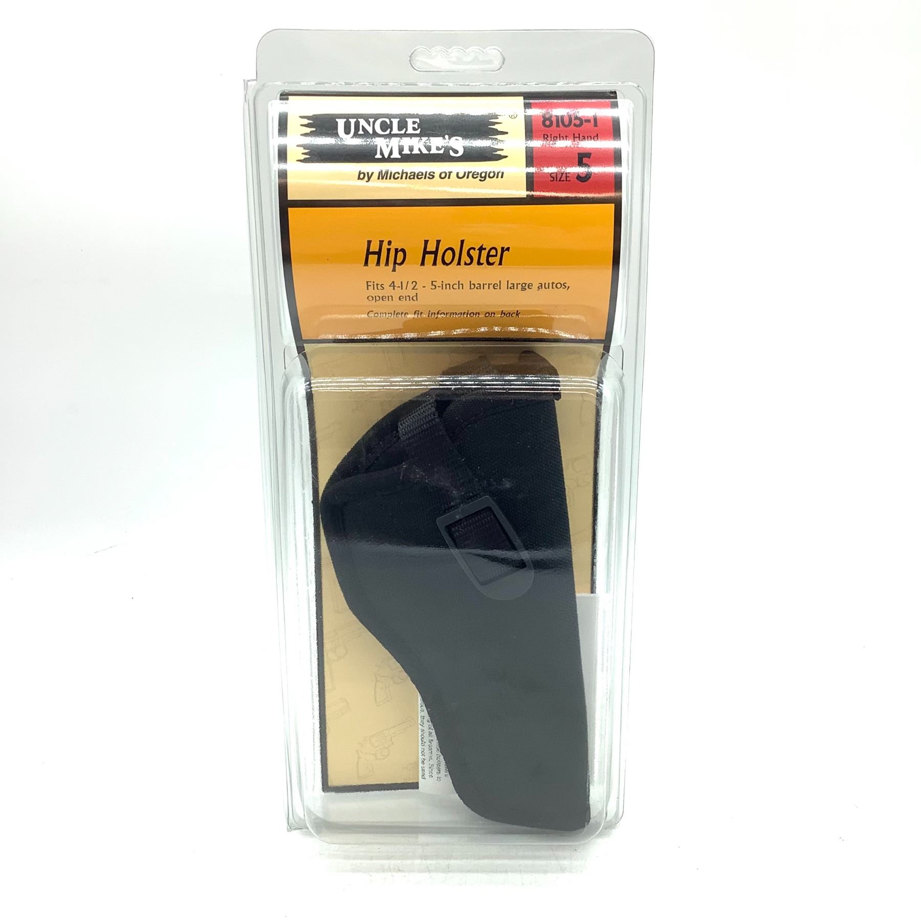 Uncle Mike's RH Black Bandolier & Hip Holster – Size 13 – Fits Thompson Center & Remington XP-100 – 9313-1