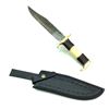 Image 1 : Hand Forged Fixed 7" Blade Bowie Knife With Bone/ Wood Handle and Sheath