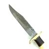Image 2 : Hand Forged Fixed 7" Blade Bowie Knife With Bone/ Wood Handle and Sheath