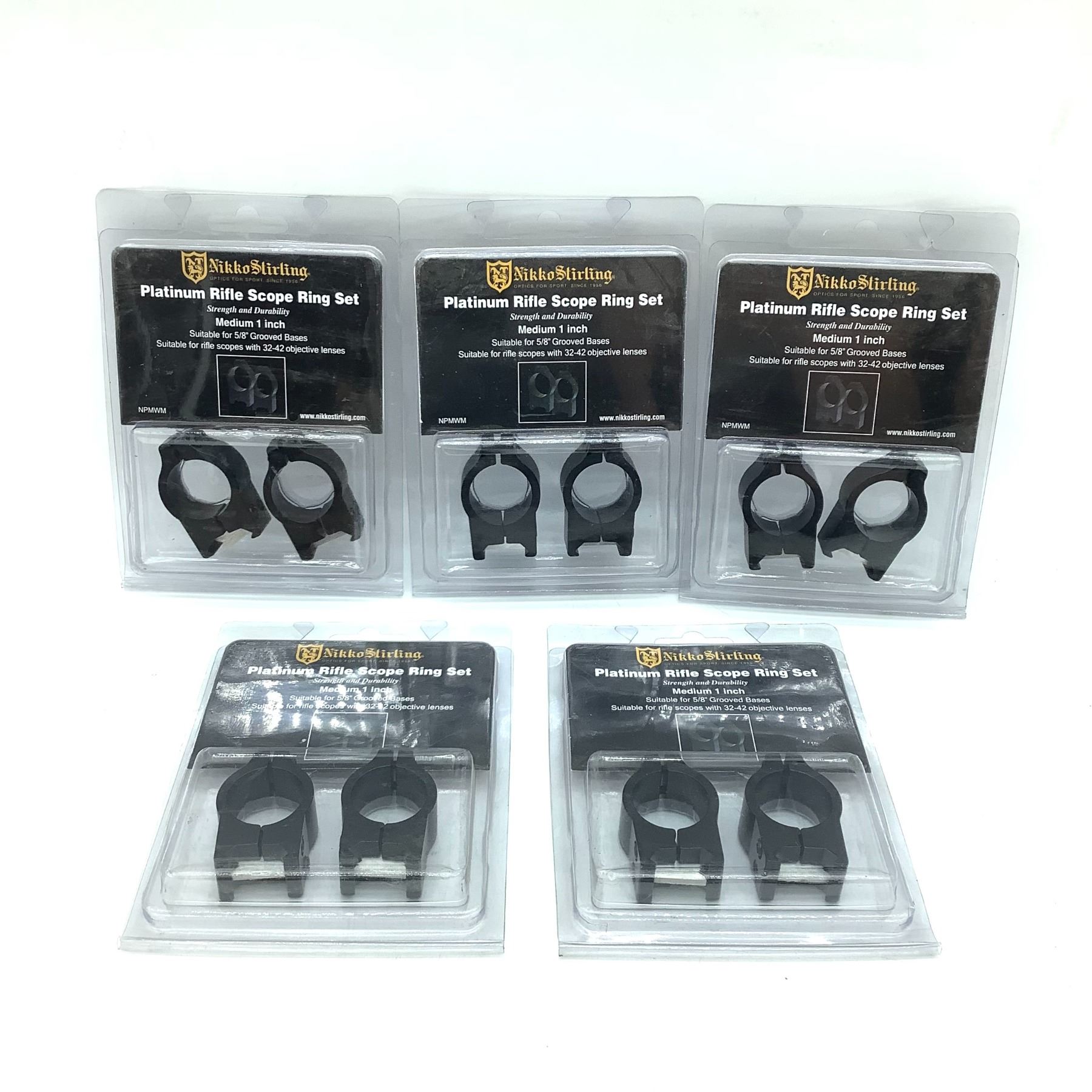 Nikon Rimfire Scope Rings Nikko Stirling Platinum Rifle Scope Ring Set, Medium 1 inch X 5