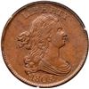 Image 2 : 1805 C-1 R2- Stemless Wreath, Repunched 5 PCGS graded MS60 Brown