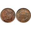 Image 1 : 1809 C-4 R2 Large 0 over Small 0 in Date PCGS graded MS63 Red & Brown