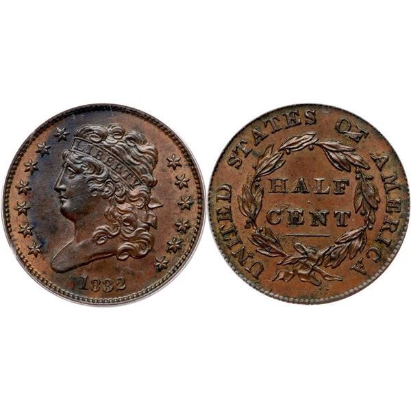 1832 C-3 R2 PCGS graded MS64 Brown