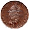 Image 2 : 1783 Washington Draped Bust with Engrained Edge, Copper Restrike PCGS graded PR65 Brown