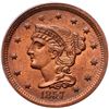 Image 2 : 1857 N-2 R1+ Small Date PCGS graded MS64 Red & Brown