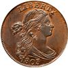 Image 2 : 1803 S-243 R2 Stemless Wreath with Doubled Fraction Bar PCGS graded MS61 Brown