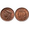 Image 1 : 1837 N-11 R1 Beaded Hair Cord PCGS graded MS65 Red & Brown