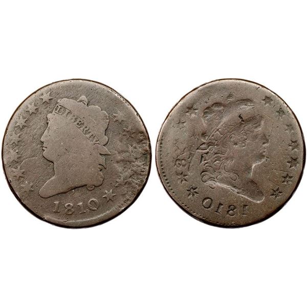 1810 S-282 R2 Obverse Brockage AG3