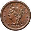 Image 2 : 1844/81 N-2 R2 Overdate 44 over Inverted 18 PCGS graded MS64 Brown