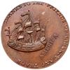 Image 3 : 1766 Pitt Halfpenny Token Breen-251 PCGS graded MS63 Brown