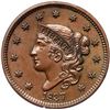 Image 2 : 1837 N-9 R1 Beaded Hair Cord PCGS graded MS64 Brown