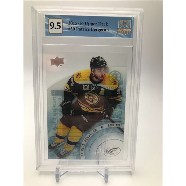 2015-16 UPPER DECK ICE PATRICE BERGERON (GCG 9.5)