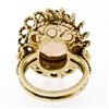 Image 6 : Vintage 14k Yellow Gold Cabochon Oval Opal Solitaire Twisted Wire Cocktail Ring