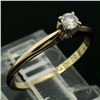 Image 4 : Petite 14k Two Tone Gold 0.15 ctw Round Brilliant Diamond Solitaire Promise Ring