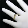 Image 5 : Petite 14k Two Tone Gold 0.15 ctw Round Brilliant Diamond Solitaire Promise Ring