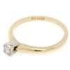 Image 6 : Petite 14k Two Tone Gold 0.15 ctw Round Brilliant Diamond Solitaire Promise Ring