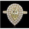 Image 1 : 14KT Yellow Gold 2.52 ctw Diamond Engagement Ring