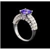 Image 4 : 18KT White Gold 2.30 ctw Tanzanite and Diamond Ring