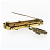 Image 5 : Handmade Antique Victorian 14K Gold Turquoise Tulip Bar & Dangle Brooch Pin