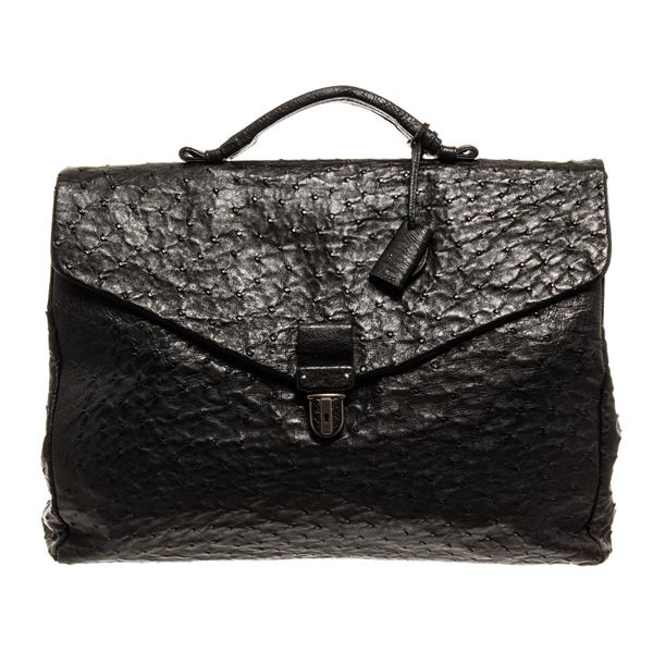 Bottega Veneta Black Veneta Envelope Top Handle Bag