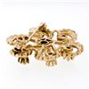 Image 5 : Vintage 14K Yellow Gold Cultured Pearl Detailed Textured Open Work Brooch Pin