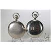 Image 4 : Two pocket watches including a Stewart special size 18, 17 Jewel. Serial No. 1379572. Two toned full
