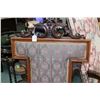 Image 2 : Antique rosewood framed prie-dieu with decoratively carved back, needle point upholstery and porcela