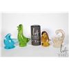 Image 1 : Four pieces of vintage Alta Glass, all birds including 6" green duck