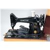 Image 2 : Vintage Singer 99K portable electric sewing machine and case