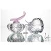 Image 1 : Swarvoski crystal "Rose Flacon" faceted perfume bottle # 236693, 2 1/2" in height and "Sweetheart" #