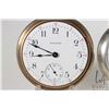 Image 4 : Two pocket watches including A Waltham size 18, 7 Jewel. Serial No 18663672. Full gilt plate, stem w