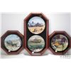 Image 1 : Four framed farm scene motif collector plates including "Waterloo Boy" and "Farmers Pride" by Ross L