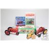 Image 1 : Selection of vintage toy tractors including rubber Mickey Mouse tractor, rubber Farmall tractor, die