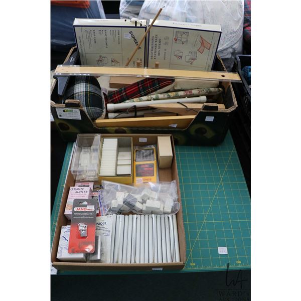 Large selection of sewing supplies sewing hams, sleeve boards, self healing mats, pattern weights, y