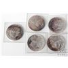 Image 1 : Five American fine 1 oz. silver Liberty dollar coins, all dated 1991