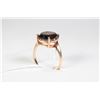 Image 2 : 10kt yellow gold and oval cut smokey quartz gemstone ring, size 9.75