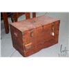 Image 1 : Burmese Mandalay chest with fitted interior, inlayed brass work and hand hammered hardware, 16 1/2" 