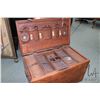 Image 3 : Burmese Mandalay chest with fitted interior, inlayed brass work and hand hammered hardware, 16 1/2" 