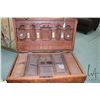 Image 4 : Burmese Mandalay chest with fitted interior, inlayed brass work and hand hammered hardware, 16 1/2" 