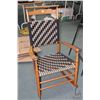 Image 1 : Modern shaker style wooden rocking chair with woven seat and back