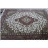 Image 1 : Large semi contemporary top quality wool and silk blend area carpet with center medallion, multiple 