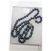 Image 1 : Black pearl necklace 17" in length and a coordinating black pearl 7" bracelet