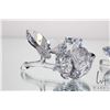 Image 2 : Three Swarvoski crystal collectibles including light pink orchid #7478, yellow orchid and rose