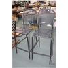 Image 1 : Two metal bar stools, suitable for indoor or outdoor use, 30" seat height