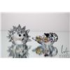 Image 1 : Two Swarovski crystal figures including porcupine and a lady bug with flowers