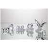 Image 1 : Seven small Swarovski crystal insects including butterfly, snails, and a mother mouse with three sma