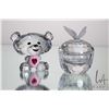 Image 1 : Swarovski crystal Bo Bear- So Sweet and a lidded Swarovski butterfly trinket box