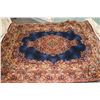 Image 1 : Vintage wool area carpet with center medallion, multiple borders and vibrant jewel tones including b