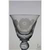 Image 2 : Antique Georgian era Jacobite wine glass with engraved with the white Jacobite rose and thistle on b