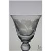 Image 3 : Antique Georgian era Jacobite wine glass with engraved with the white Jacobite rose and thistle on b